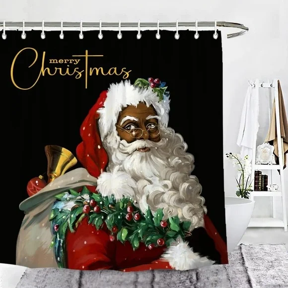 5pc Christmas Santa Bathroom Set - Picture 1 of 1